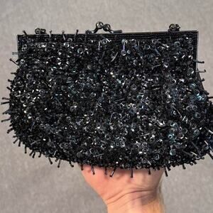 y2k party rave Bling bejeweled sparkling black purse from lancôme
